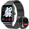 Mingdaln Smart Watch fits for Android and Iphone, IP68 Waterproof, Suitable for Women Men 100+Sports Modes 1.85 inch Fitness Tracker, with Answer/Make Calls/Message Reminder, （Two watch straps ）