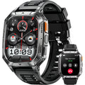 Smart Watch for Men, 2.01" HD 1400mAh Smart Watch Fits for Android and iPhone, Fitness Tracker, Military Smart Watch with 100 + Sports Modes, Bluetooth Call/Answer, IP68 Waterproof Smartwatch, Gifts